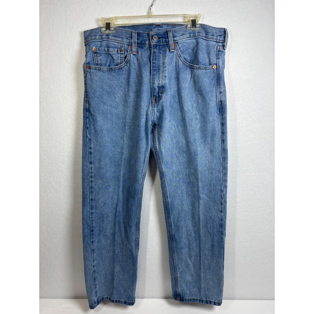 Levi's 505 Regular Fit Jeans Mens 34x29 Blue Cotton Denim Classic Straight Leg